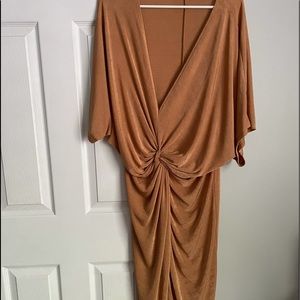 Flattering gold dress